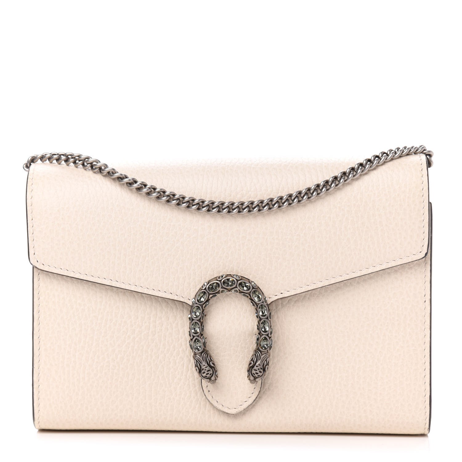 Gucci Dollar Calfskin Mini Dionysus Chain Wallet Mystic White 1 of 12