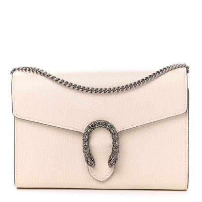 Gucci Dollar Calfskin Mini Dionysus Chain Wallet Mystic White 1 of 12