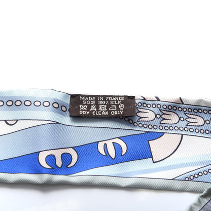 Hermes Silk Balade En Berline Twilly Gris Bleu Beige Rose 2 of 3