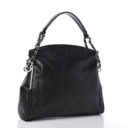 Chanel Lambskin Stitched Medium Ultimate Soft Tote Black 3 of 9