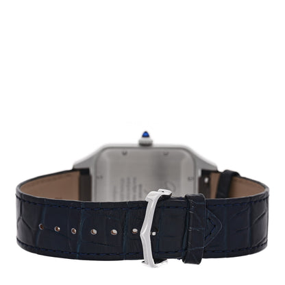 Cartier Stainless Steel Alligator 33.9mm Santos Dumont Manual Winding Watch 3 of 6