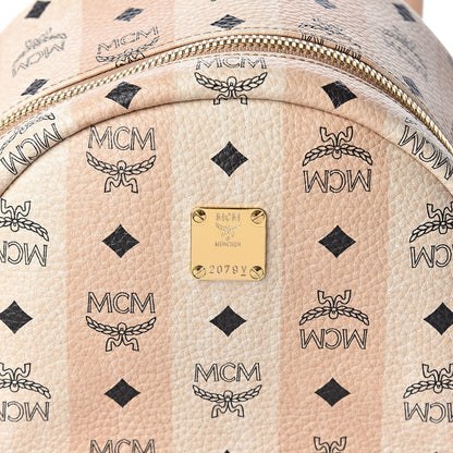 MCM Striped Visetos Small Stark Backpack Beige 9 of 9