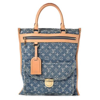 Louis Vuitton Monogram Denim Sac Plat Blue 1 of 12