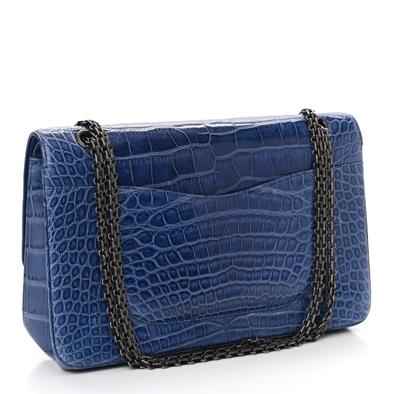 Chanel Alligator 2.55 Reissue 227 Flap Blue 3 of 10