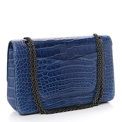 Chanel Alligator 2.55 Reissue 227 Flap Blue 3 of 10