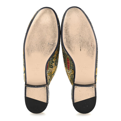 Gucci Iridescent Brocade Womens Princetown Slippers 36 Gold Multicolor 6 of 10