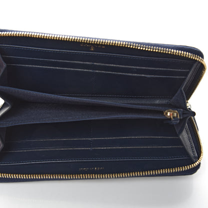 Chanel Tweed Snakeskin Quilted CC Filigree Zip Around Wallet Blue Multicolor 5 of 9