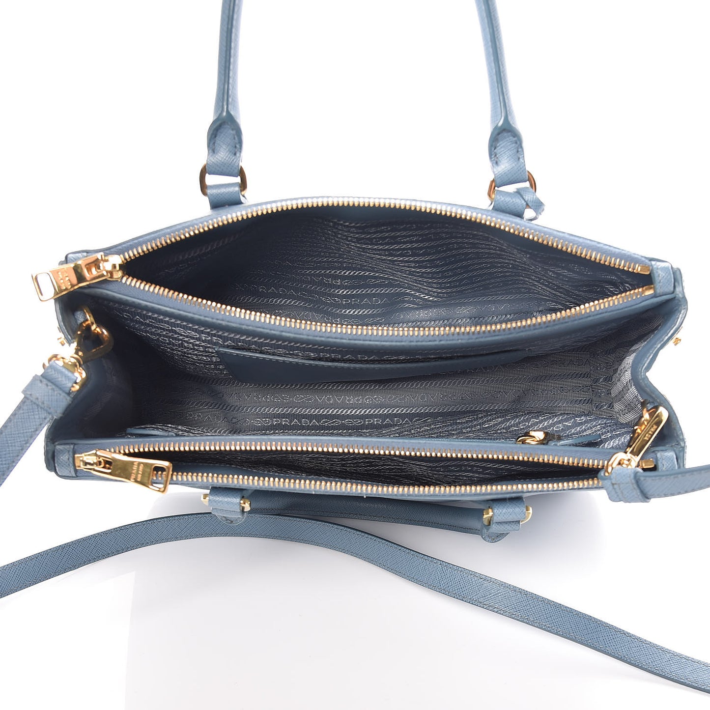 Saffiano Small Galleria Double Zip Tote Aviazione