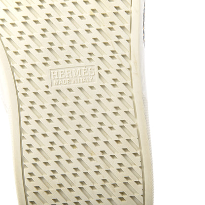 Hermes Calfskin Jungle Love Womens Quicker Sneakers 37.5 White Multicolor 8 of 10