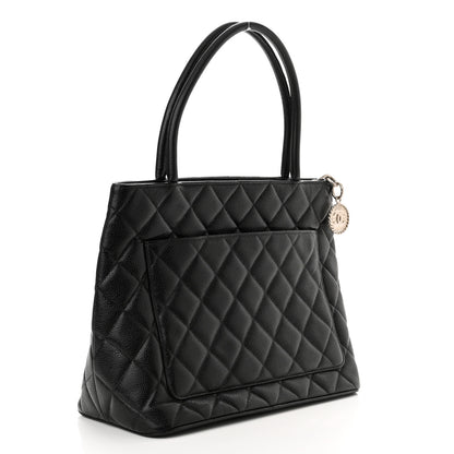 Chanel Caviar Quilted Medallion Tote Black 3 of 10