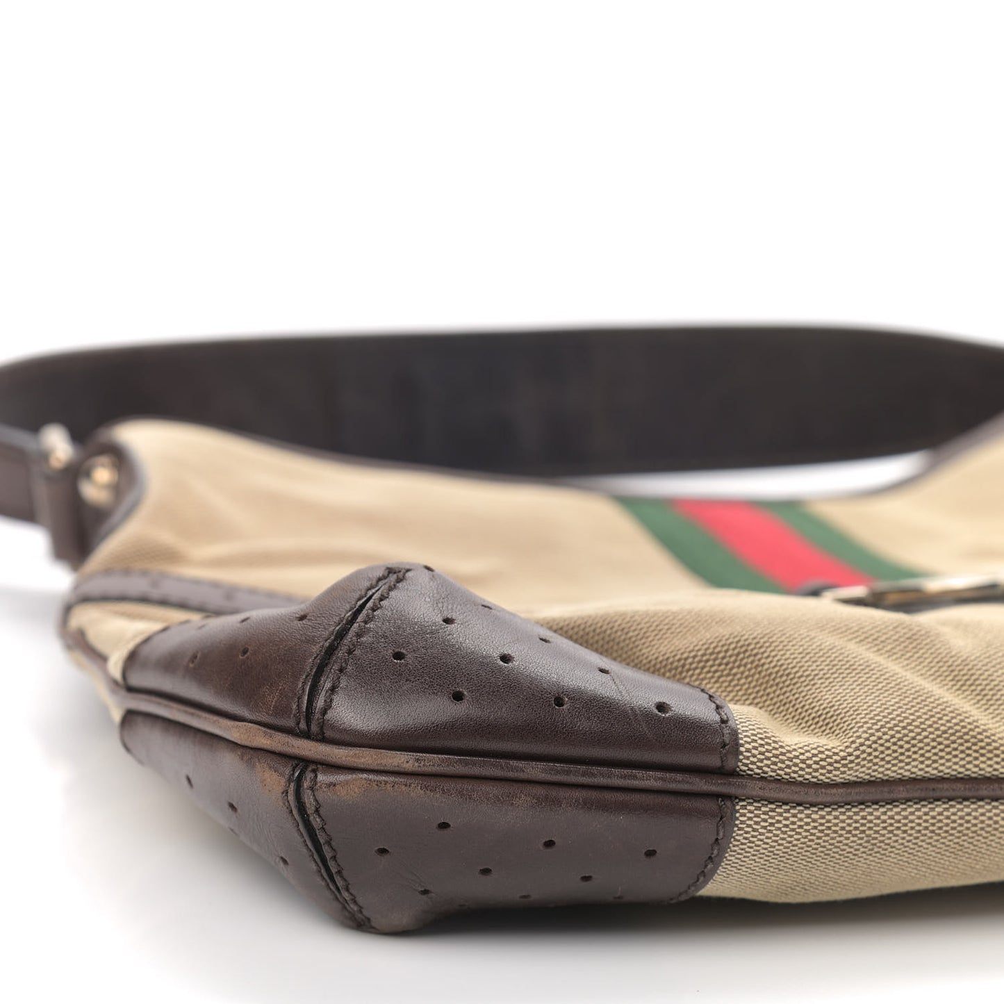 Canvas Web GG Shoulder Bag Brown