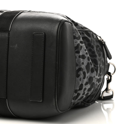 Dolce & Gabbana Nylon Leopard Print Duffle Bag Grey Black 9 of 11