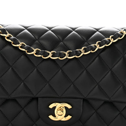 Chanel Lambskin Quilted Medium Double Flap Black 8 of 11