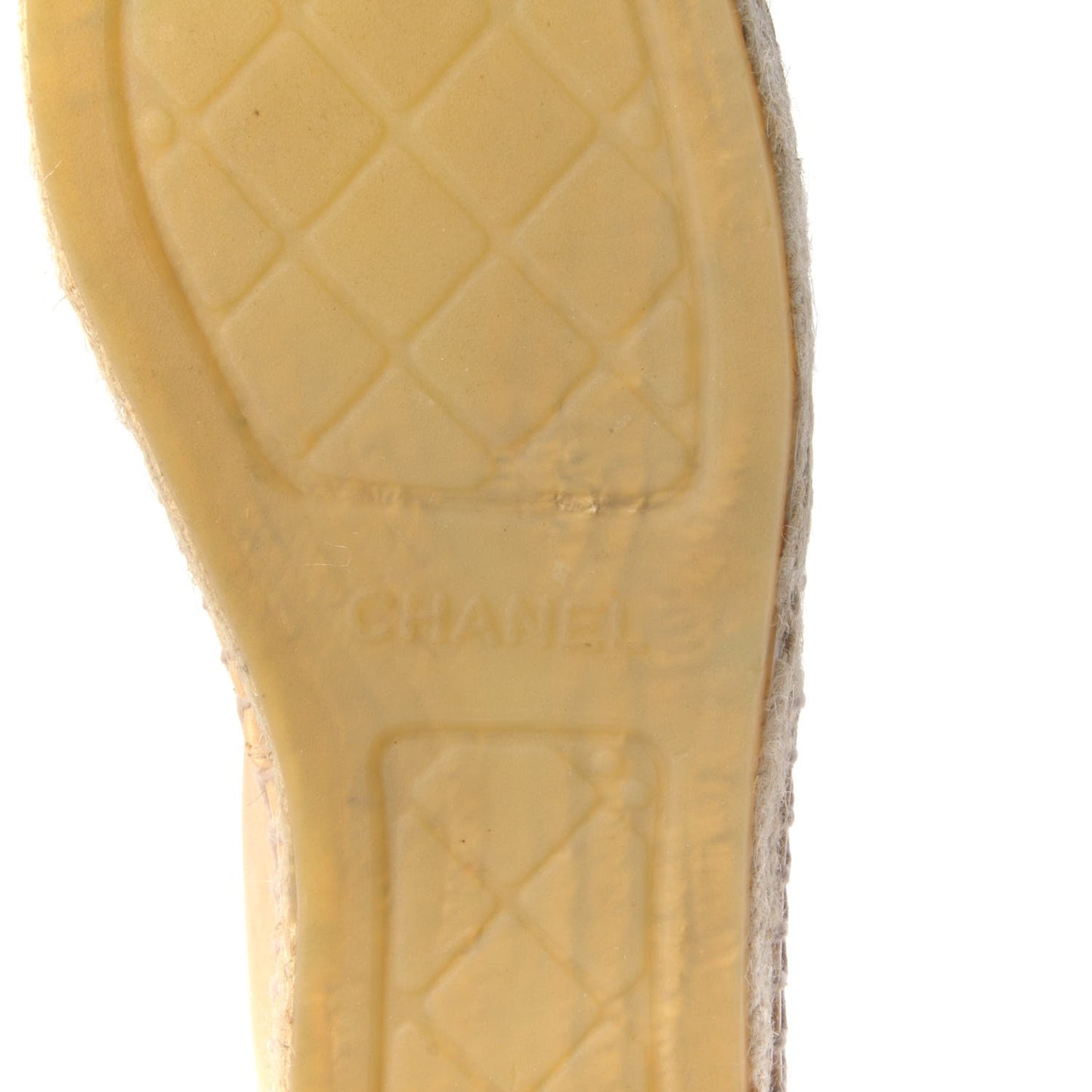 Lambskin CC Espadrilles 41 Beige Black
