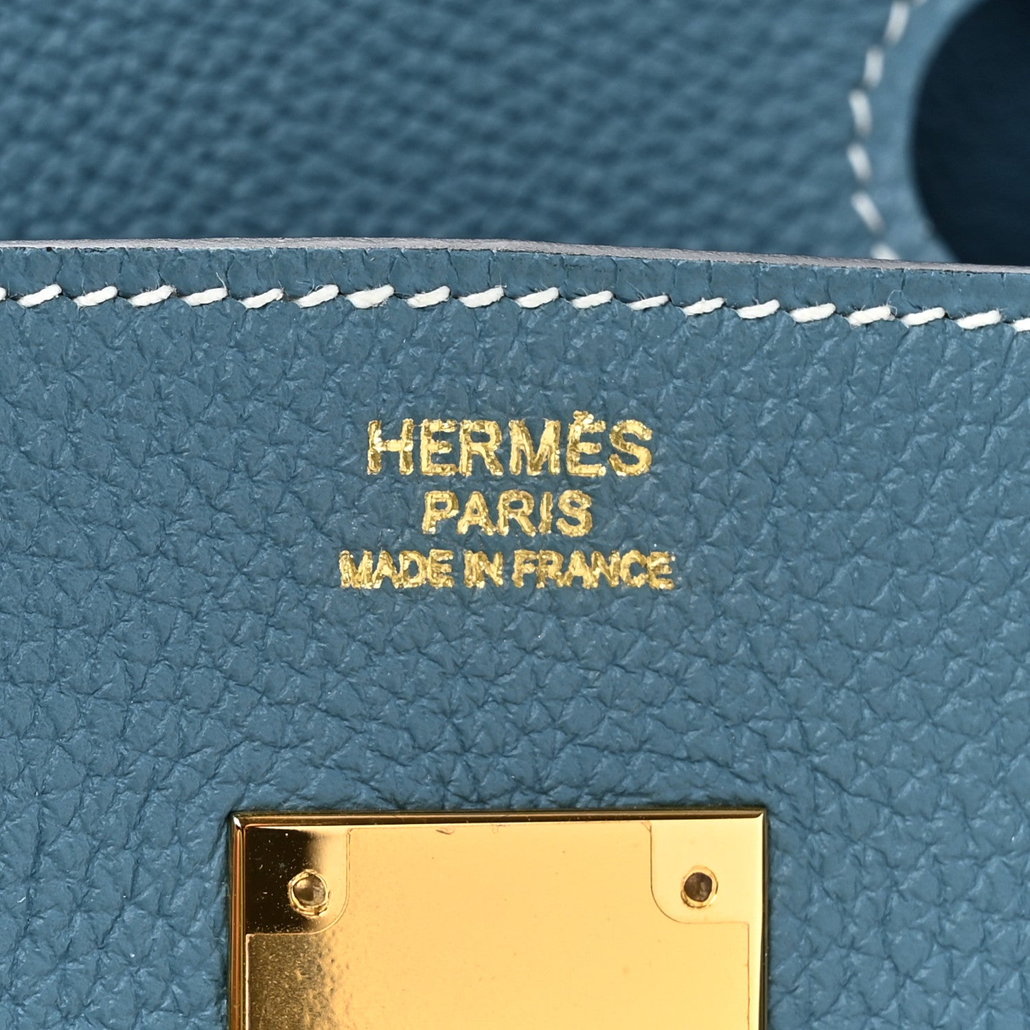 Hermes Togo BIRKIN 30 Blue Jean 6 of 17