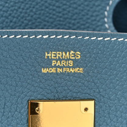 Hermes Togo BIRKIN 30 Blue Jean 6 of 17