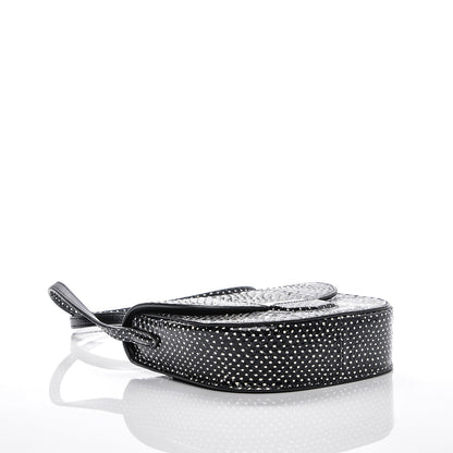 Celine Polka Dot Watersnake Small Trotteur Black White 4 of 7