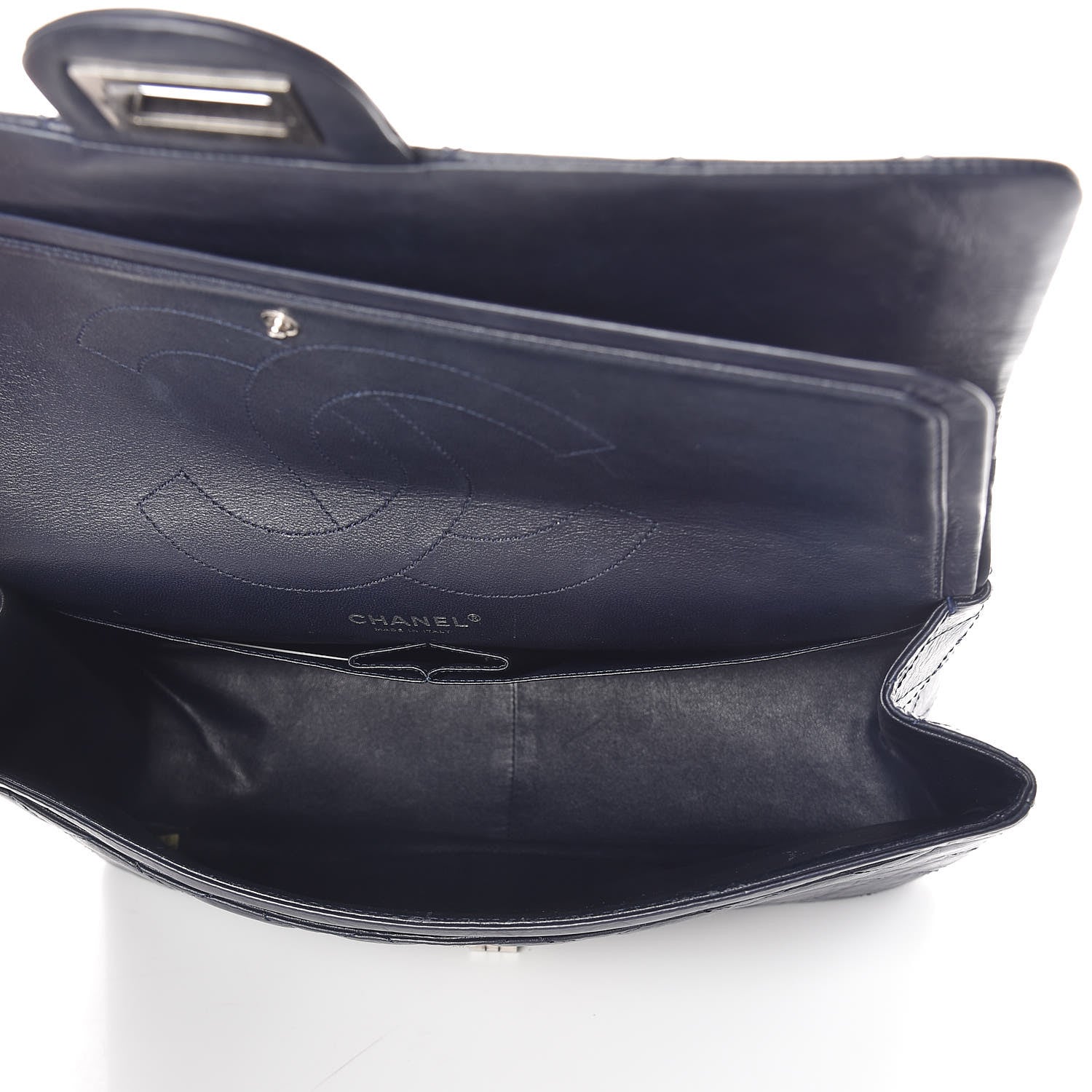 Chanel Aged Calfskin Quilted 2.55 Reissue 227 Flap Navy Blue 5 of 13