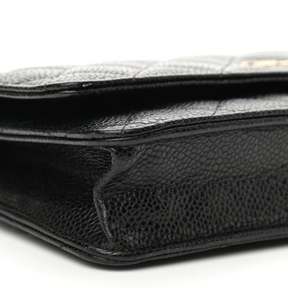 Chanel Caviar Quilted Wallet On Chain WOC Black 10 of 12