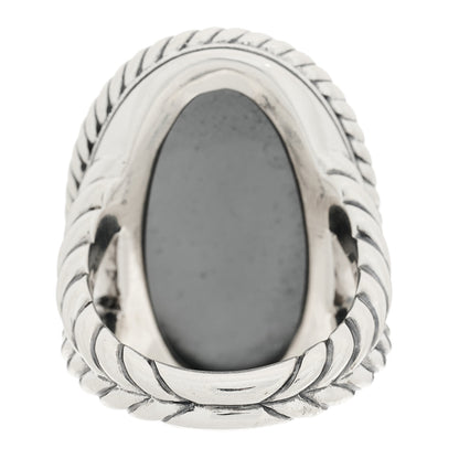 David Yurman Sterling Silver Diamond Midnight Melange Cable Ring 54 7 3 of 4
