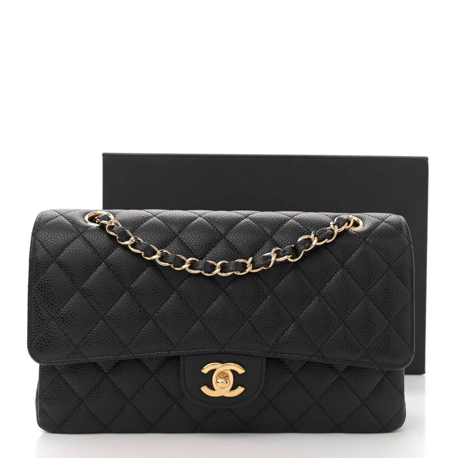 Chanel Caviar Quilted Medium Double Flap Black 12 of 12