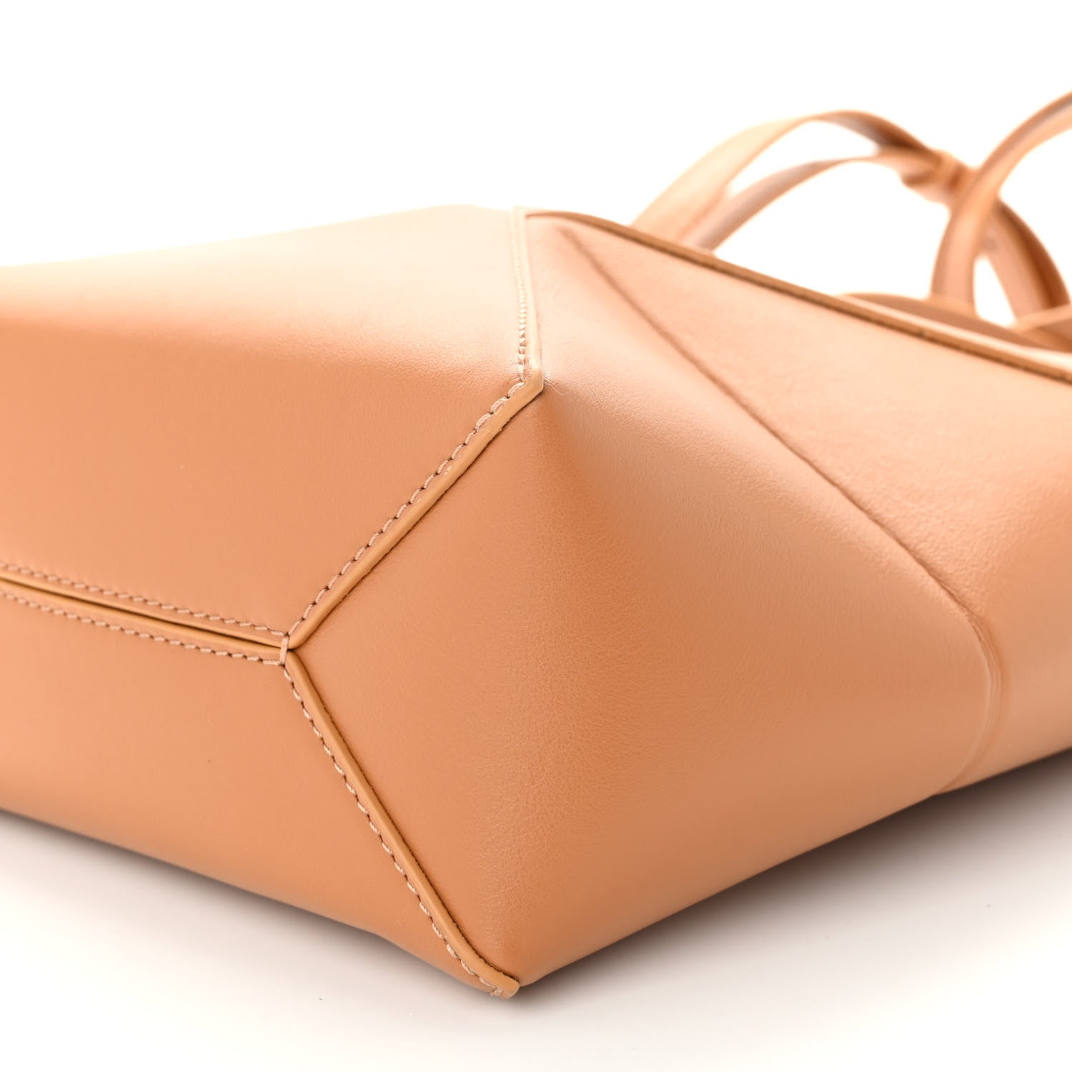 Loewe Shiny Calfskin Mini Puzzle Fold Tote Warm Desert 9 of 9