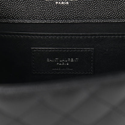 Saint Laurent Grain De Poudre Textured Mixed Matelasse Triquilt Medium Monogram Asphalt 5 of 10