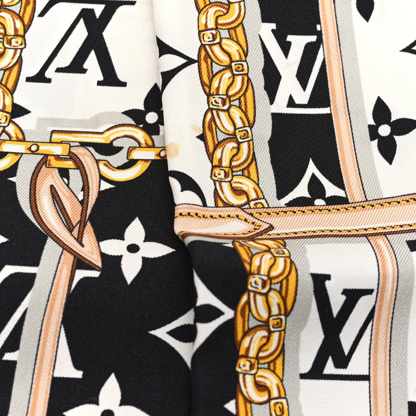 Silk Monogram Confidential Bandeau Black