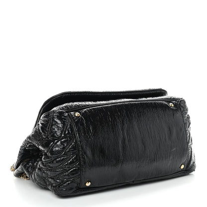 Chanel Vinyl Rodeo Accordion Flap Bag Black 4 of 17