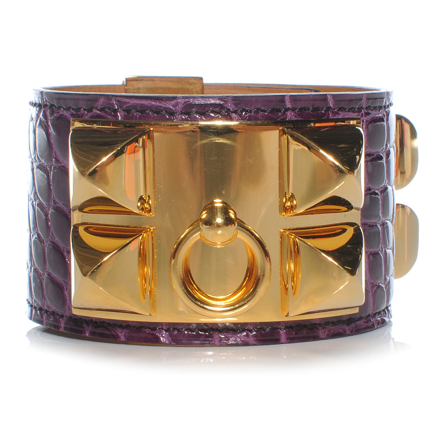 Alligator Collier De Chien CDC Bracelet Small Amethyst