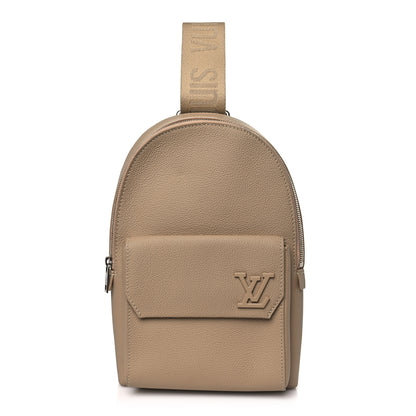 Louis Vuitton Grained Cowhide Aerogram Pilot Slingbag Sable Beige 1 of 9