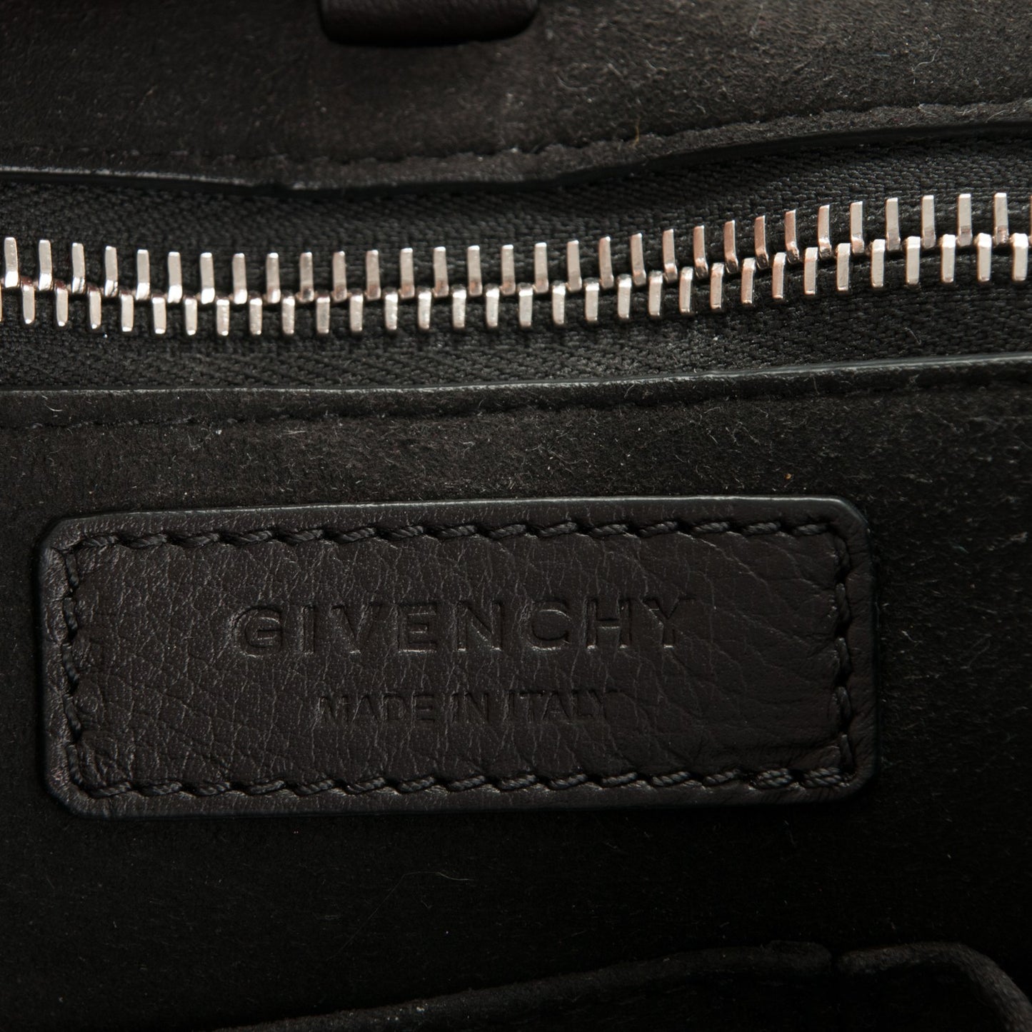 Grained Calfskin Medium Shark Lock Satchel Black