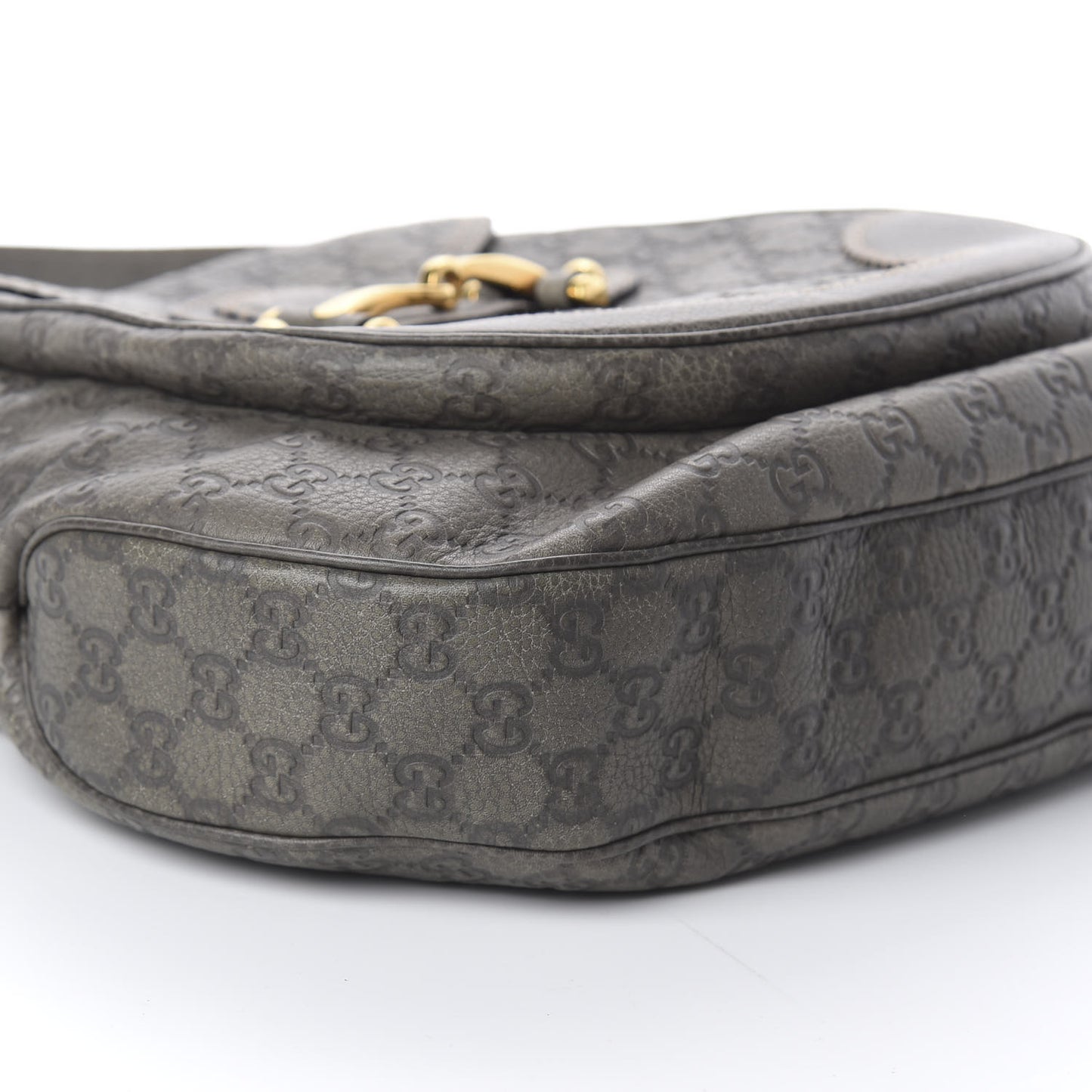 Guccissima Large New Pelham Satchel Grey