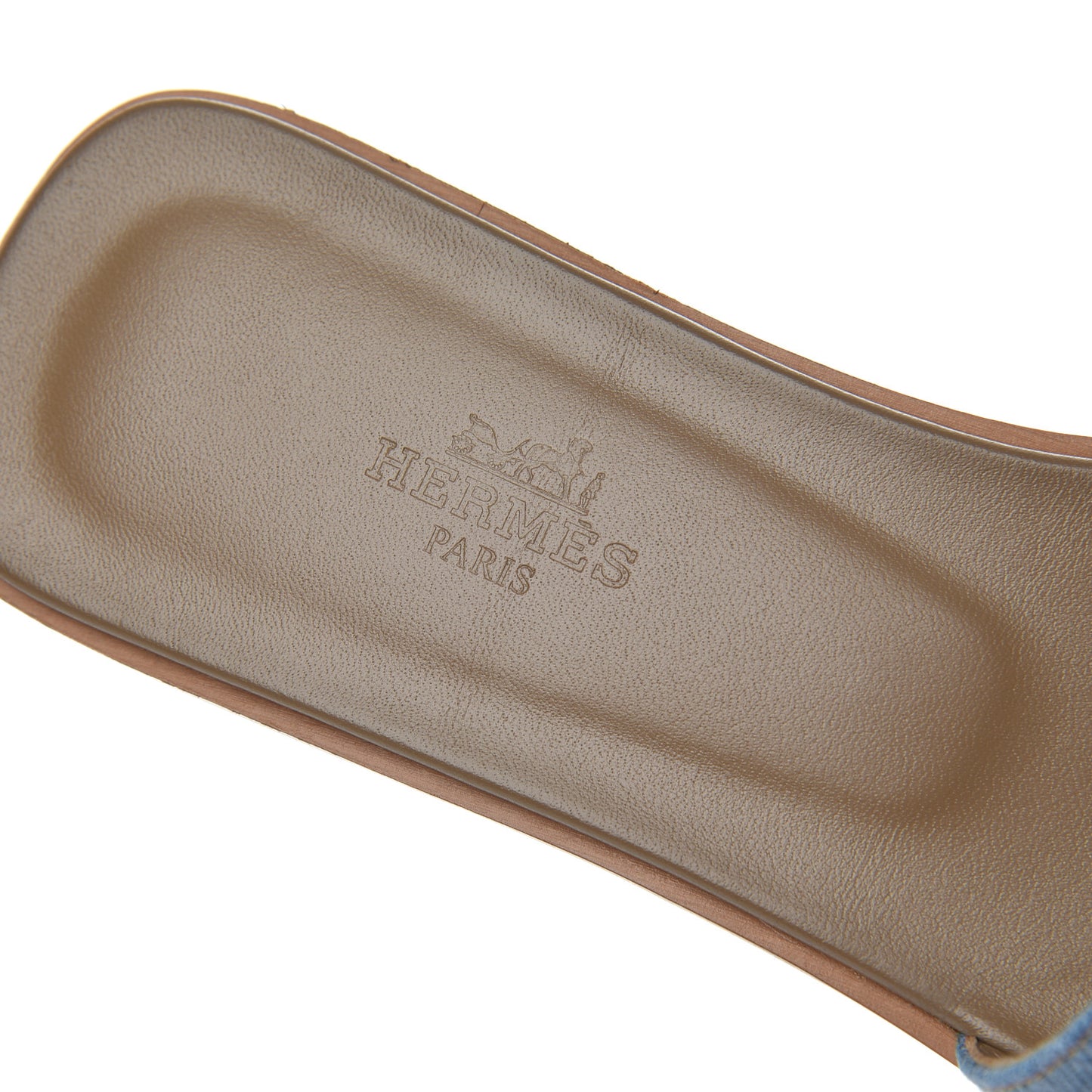 Denim Canvas Oran Sandals 37.5 Bleu Clair