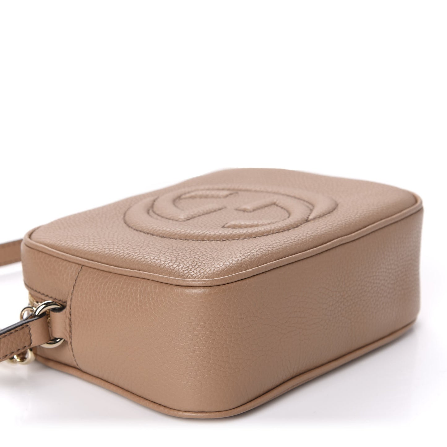 Pebbled Calfskin Small Soho Disco Bag Camelia