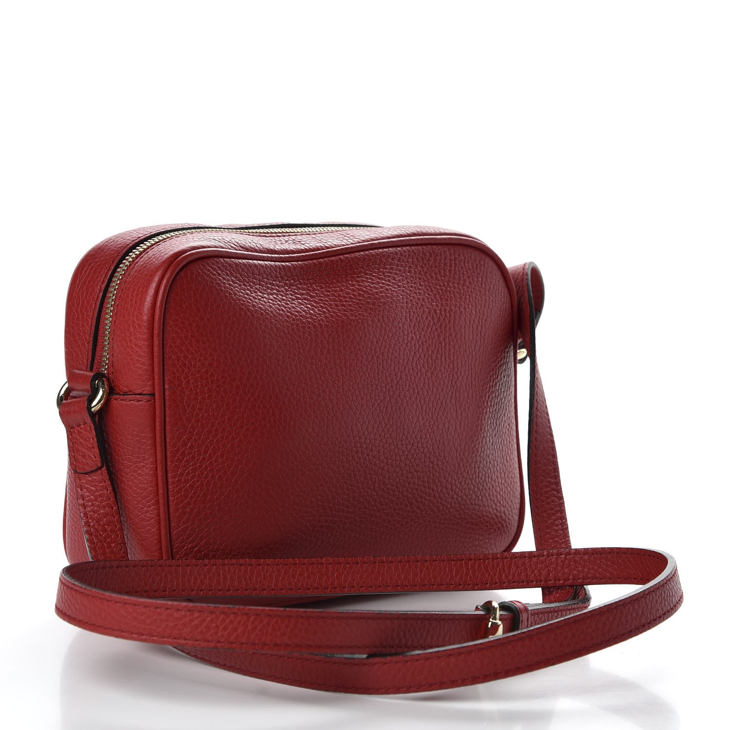 Gucci Pebbled Calfskin Small Soho Disco Bag Tabasco Red 3 of 9