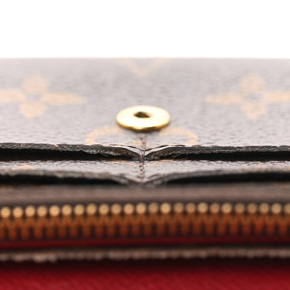Louis Vuitton Monogram Emilie Wallet Red 6 of 10