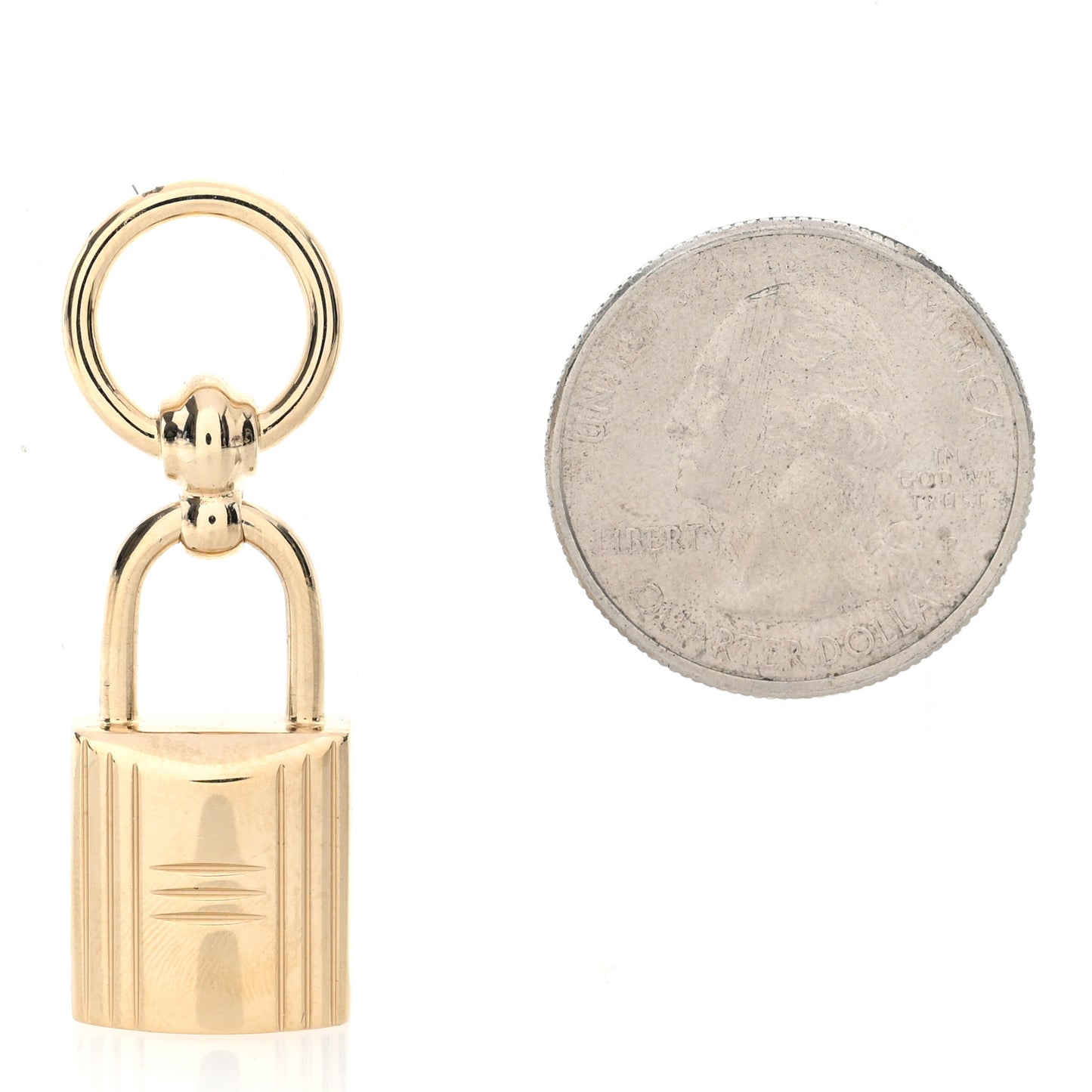 Permabrass Mini Loop Charms Cadenas Scarf Ring Gold