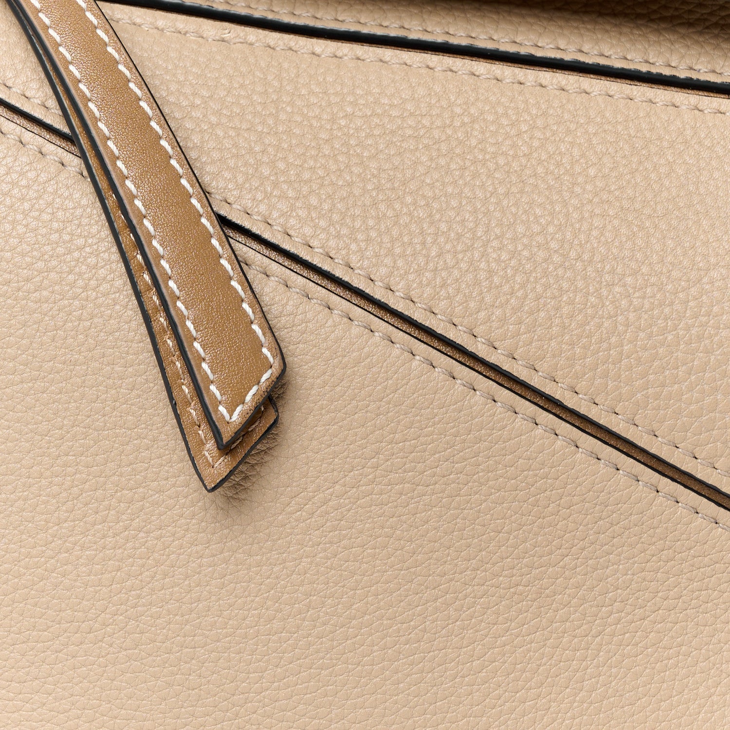 Loewe Grained Calfskin Small Puzzle Bag Sand Mink 6 of 8