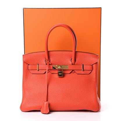 Hermes Togo Birkin 30 Capucine 15 of 15