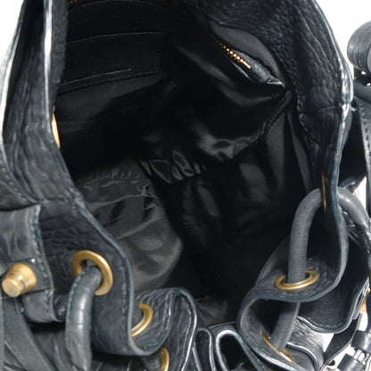 Alexander Wang Leather Diego Bucket Bag w Antique Brass Hardware Black 6 of 7