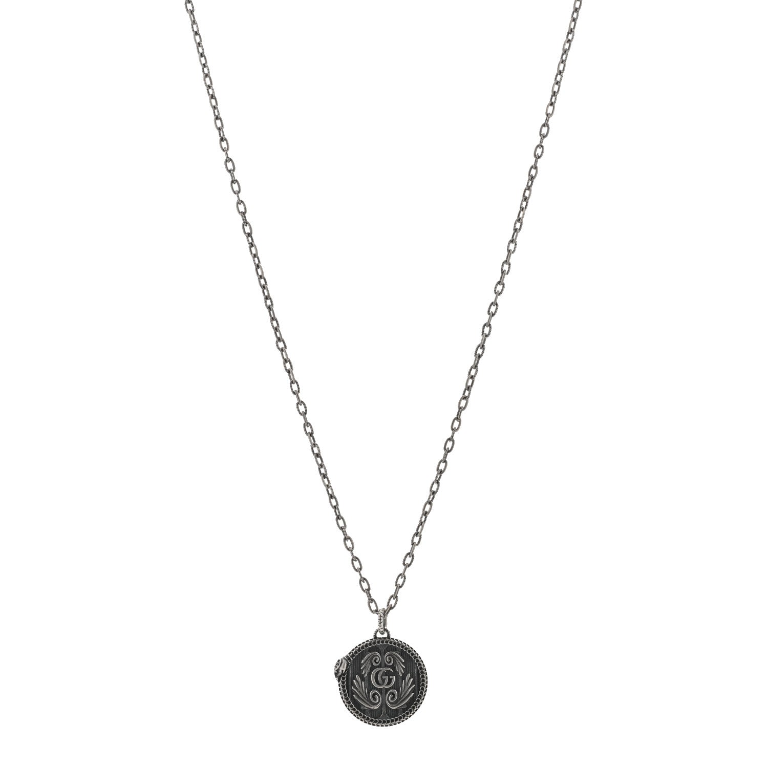 Gucci Sterling Silver GG Marmont Pendant Necklace 1 of 4