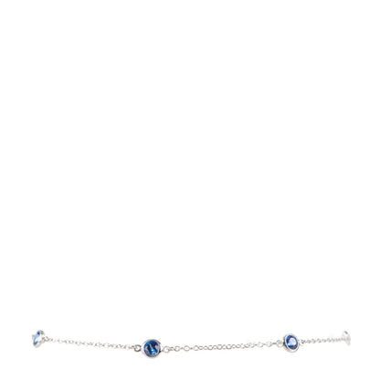 Tiffany Platinum Blue Sapphire Elsa Peretti Color By The Yard Bracelet 1 of 6