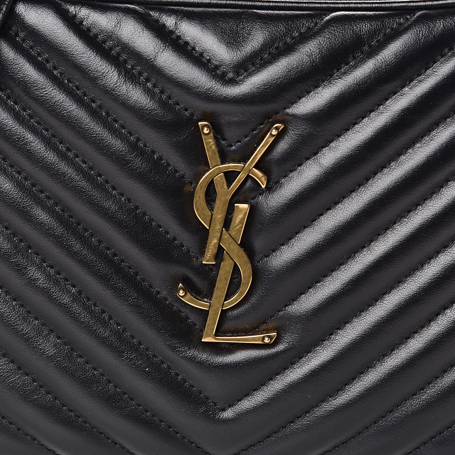 Saint Laurent Calfskin Matelasse Monogram Lou Camera Bag Black 8 of 10