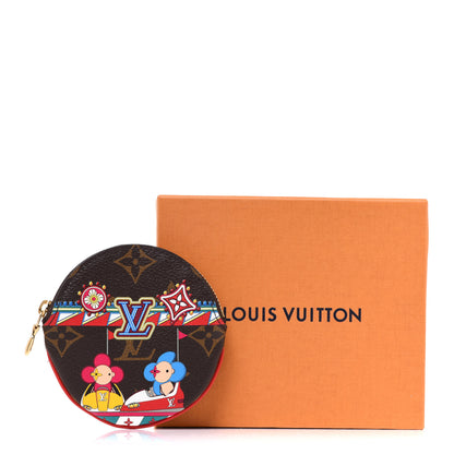 Louis Vuitton Monogram 2020 Christmas Animation Bumper Cars Round Coin Purse Coquelicot 8 of 8