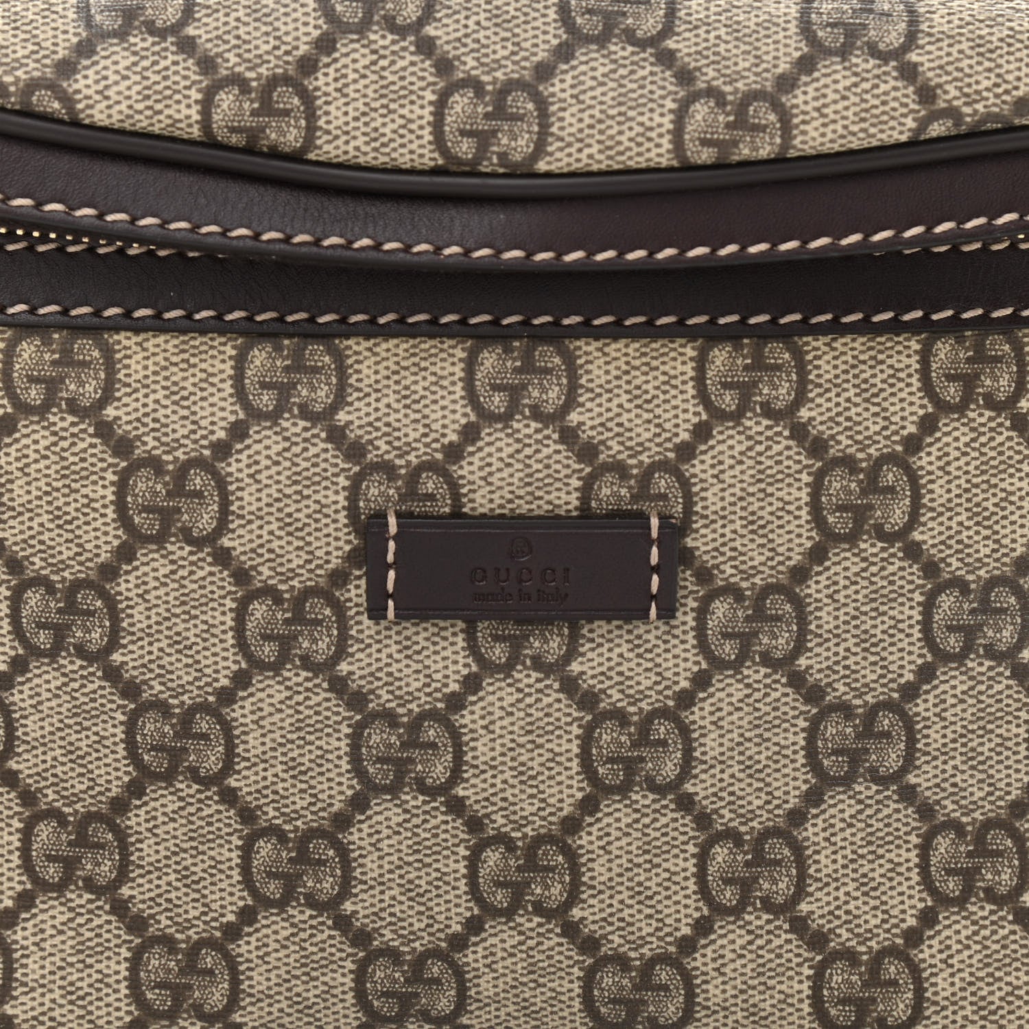 Gucci GG Supreme Monogram Belt Bag Dark Brown 8 of 10