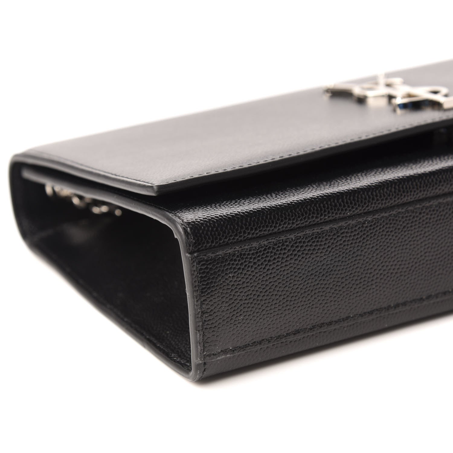 Saint Laurent Grain De Poudre Medium Classic Monogram Kate Satchel Black 5 of 9