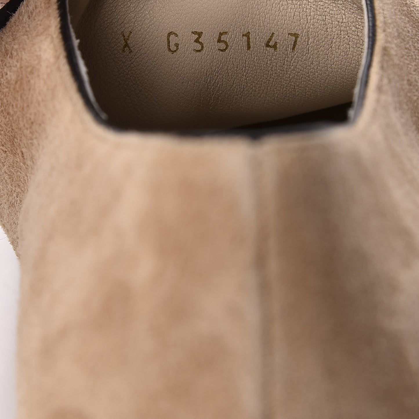 Suede Calfskin Satin Cap Toe Lace Up Oxfords 38.5 Beige Black