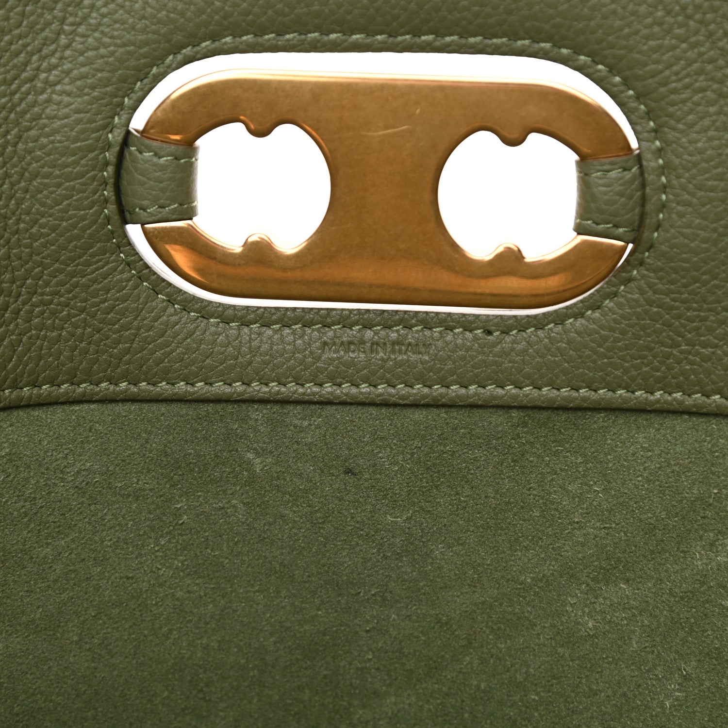 Celine Grained Calfskin Maillon Triomphe Medium Cabas Light Khaki 7 of 12