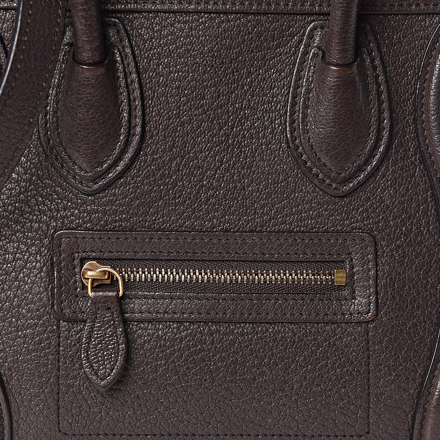 Goatskin Nano Luggage Dark Taupe